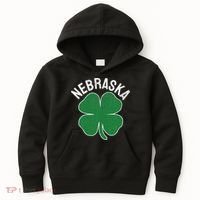 Nebraska Shamrock St. Patrick's Day Saint Paddy's Irish Kids Hoodie thumb 0