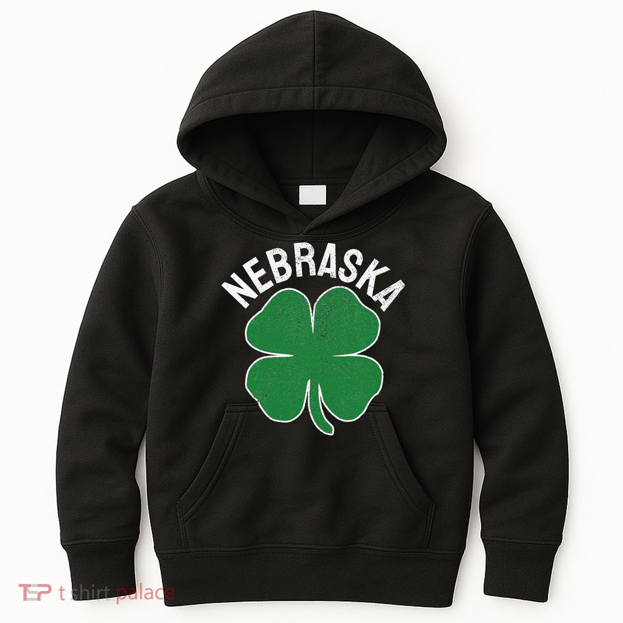 Nebraska Shamrock St. Patrick's Day Saint Paddy's Irish Kids Hoodie