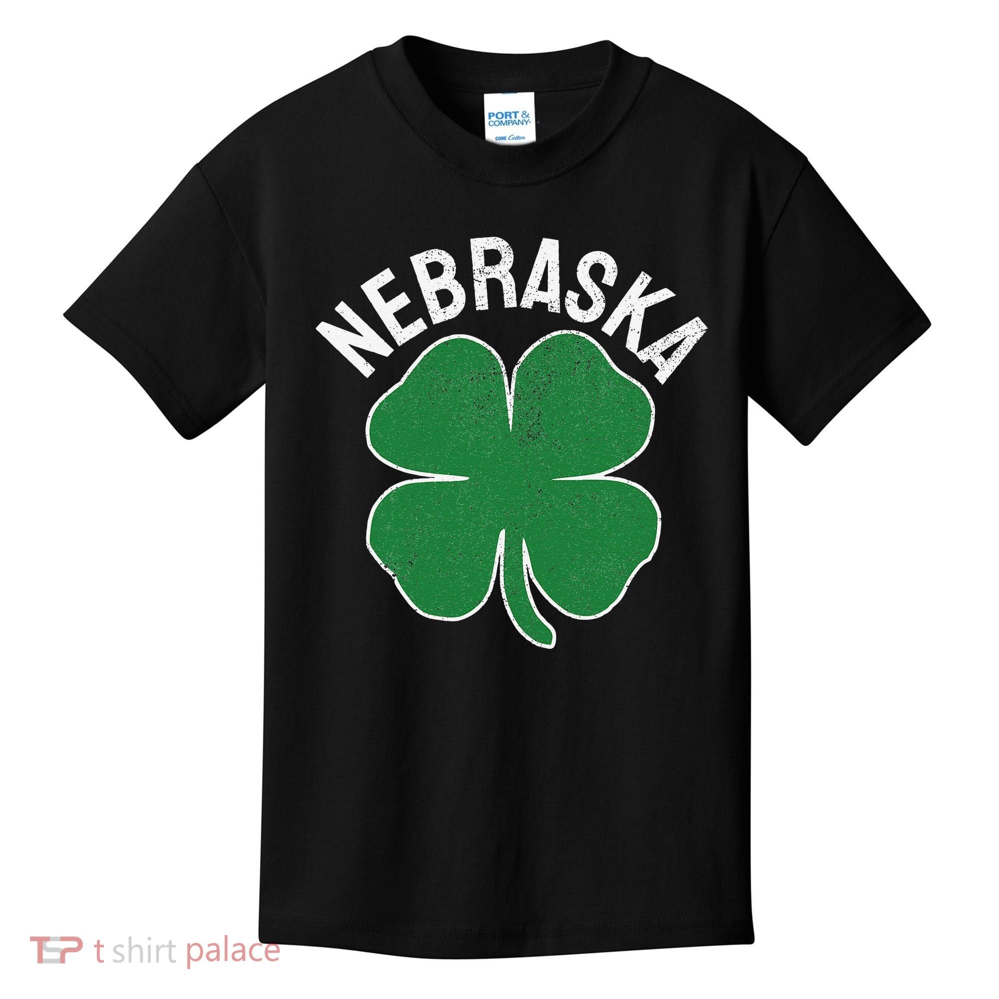 Nebraska Shamrock St. Patrick's Day Saint Paddy's Irish Kids T-Shirt
