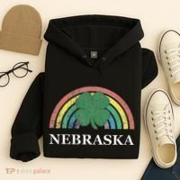 Nebraska Shamrock St. Patrick's Day Saint Paddy's Rainbow Hoodie thumb 4