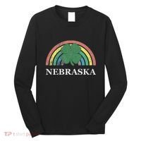 Nebraska Shamrock St. Patrick's Day Saint Paddy's Rainbow Long Sleeve Shirt thumb 0
