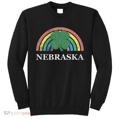 Nebraska Shamrock St. Patrick's Day Saint Paddy's Rainbow Sweatshirt
