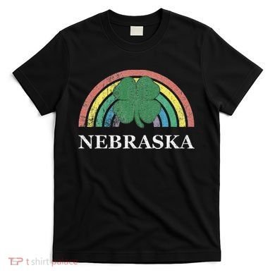 Nebraska Shamrock St. Patrick's Day Saint Paddy's Rainbow T-Shirt