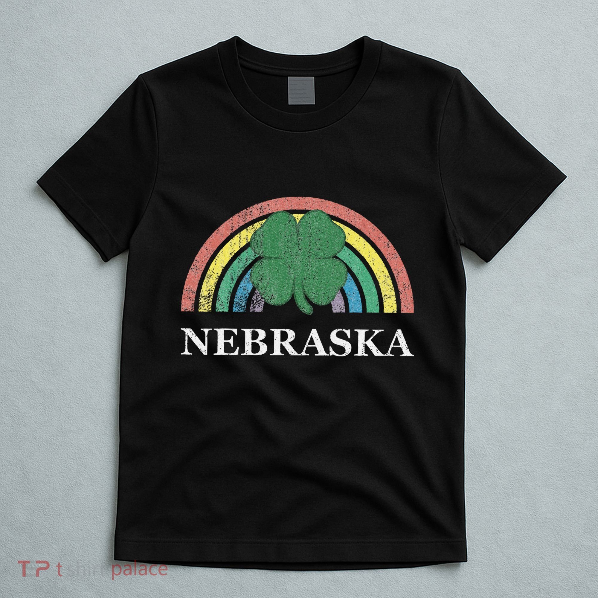 Nebraska Shamrock St. Patrick's Day Saint Paddy's Rainbow T-Shirt