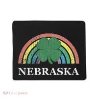 Nebraska Shamrock St. Patrick's Day Saint Paddy's Rainbow Mousepad thumb 0