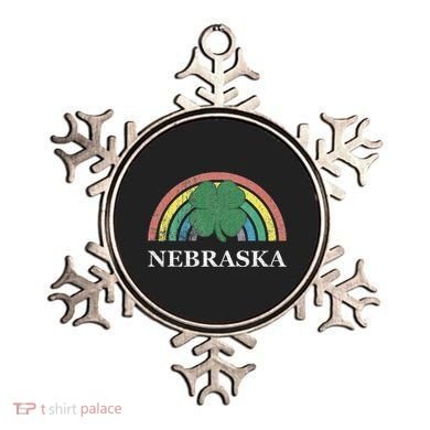 Nebraska Shamrock St. Patrick's Day Saint Paddy's Rainbow Ornament