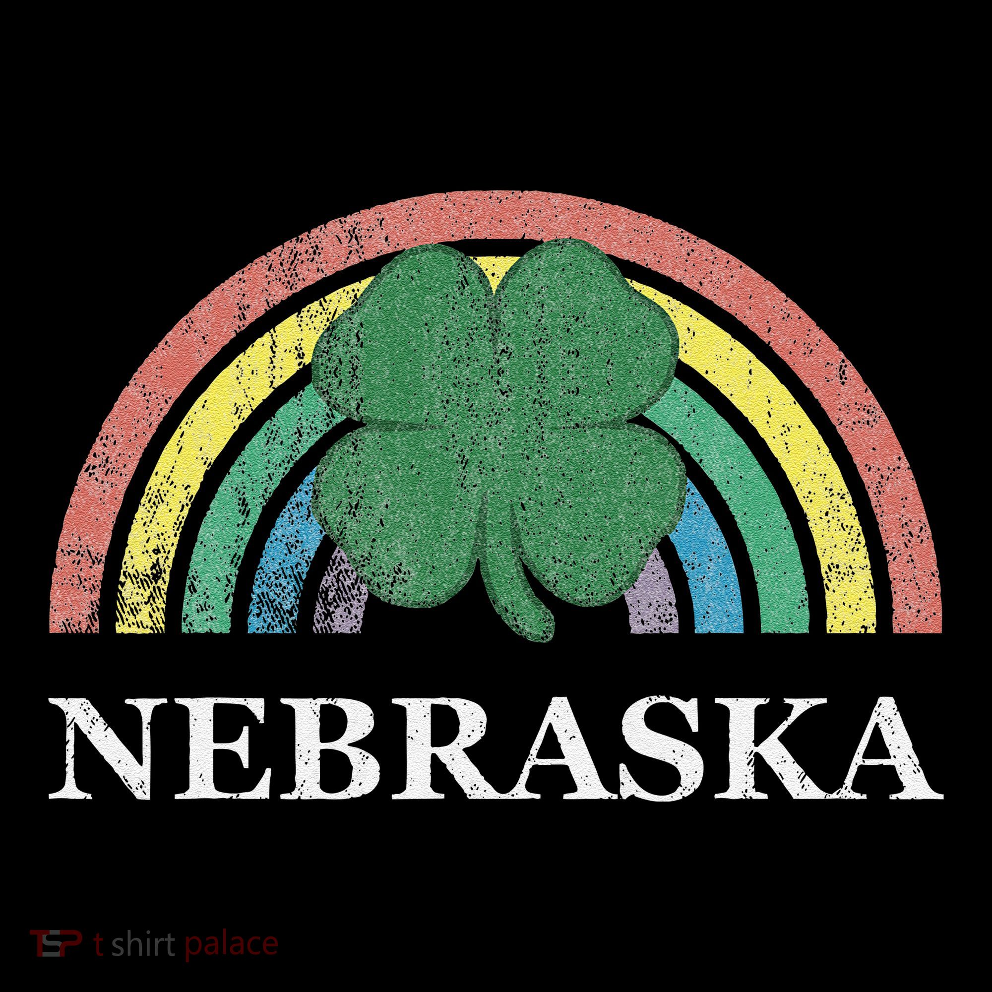Nebraska Shamrock St. Patrick's Day Saint Paddy's Rainbow Ornament