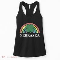 Nebraska Shamrock St. Patrick's Day Saint Paddy's Rainbow Women's Tank Top thumb 0