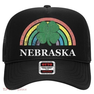 Nebraska Shamrock St. Patrick's Day Saint Paddy's Rainbow Hat