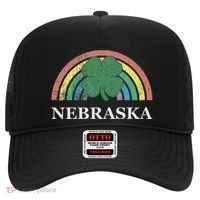 Nebraska Shamrock St. Patrick's Day Saint Paddy's Rainbow Hat thumb 0