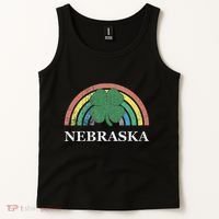 Nebraska Shamrock St. Patrick's Day Saint Paddy's Rainbow Tank Top thumb 2