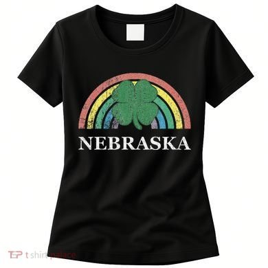 Nebraska Shamrock St. Patrick's Day Saint Paddy's Rainbow Women's T-Shirt