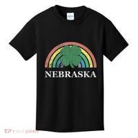 Nebraska Shamrock St. Patrick's Day Saint Paddy's Rainbow Kids T-Shirt thumb 0