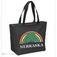 Nebraska Shamrock St. Patrick's Day Saint Paddy's Rainbow Tote Bag thumb 2