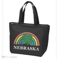 Nebraska Shamrock St. Patrick's Day Saint Paddy's Rainbow Tote Bag thumb 3