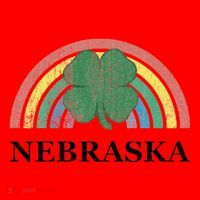 Nebraska Shamrock St. Patrick's Day Saint Paddy's Rainbow Santa Hat thumb 1