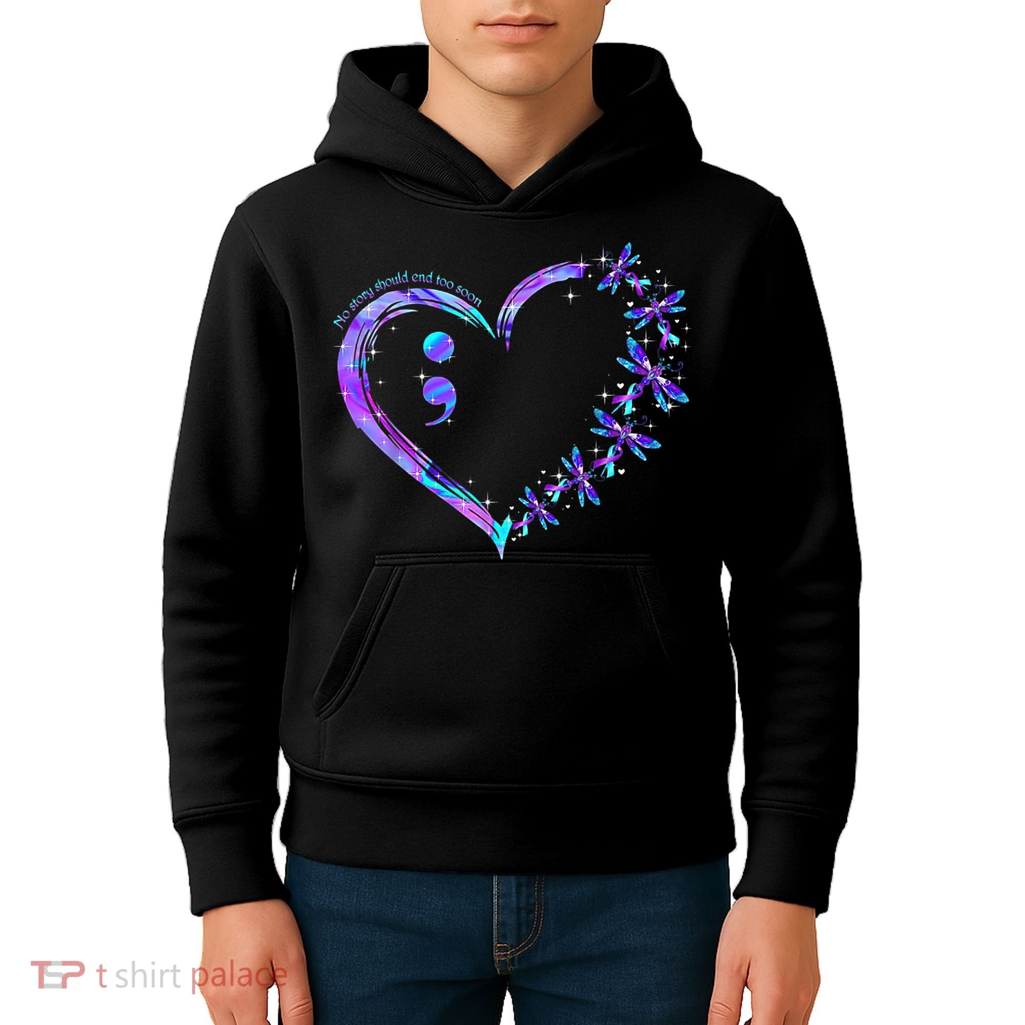 No story should end too soon Suicide Prevention Awareness Kids Hoodie