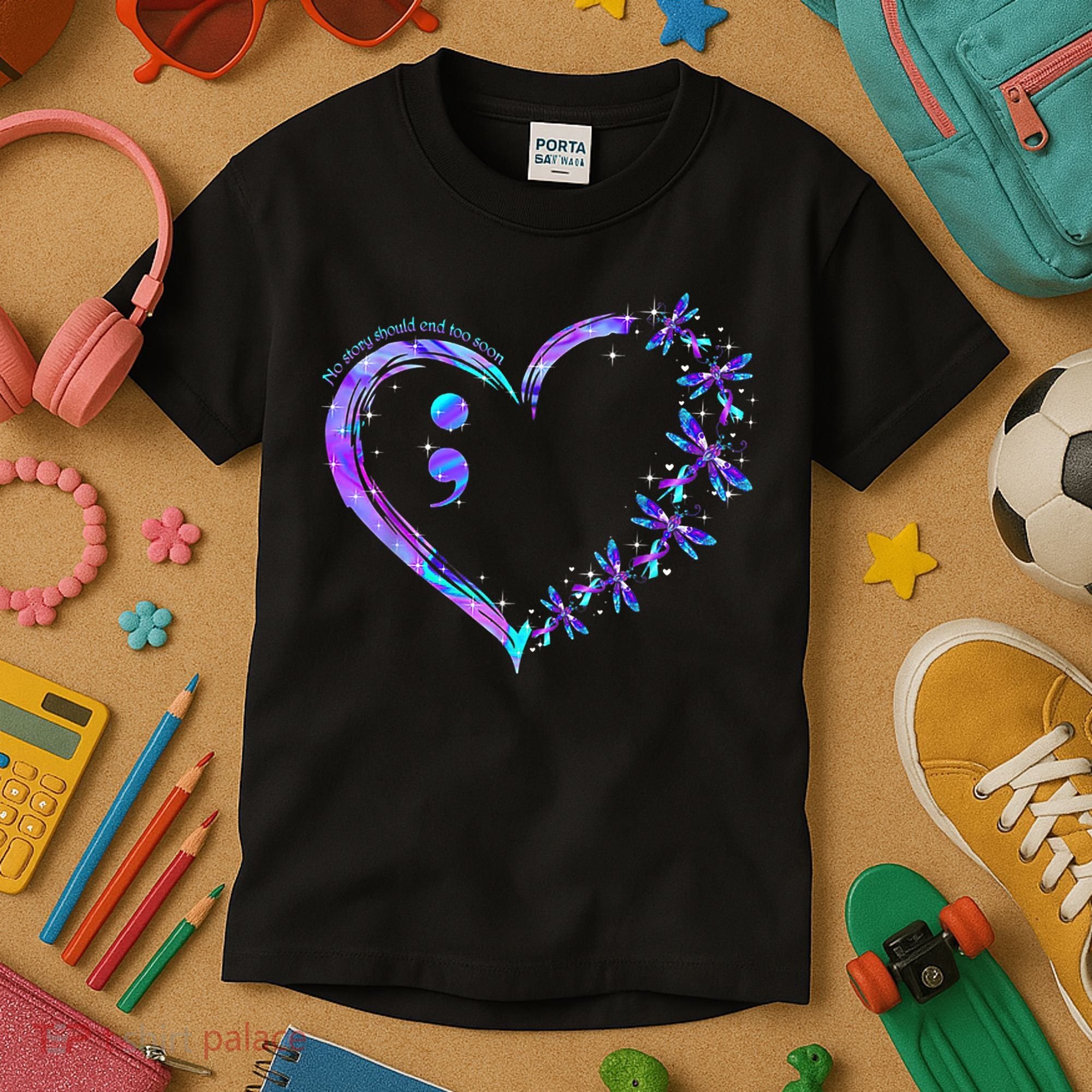 No story should end too soon Suicide Prevention Awareness Kids T-Shirt