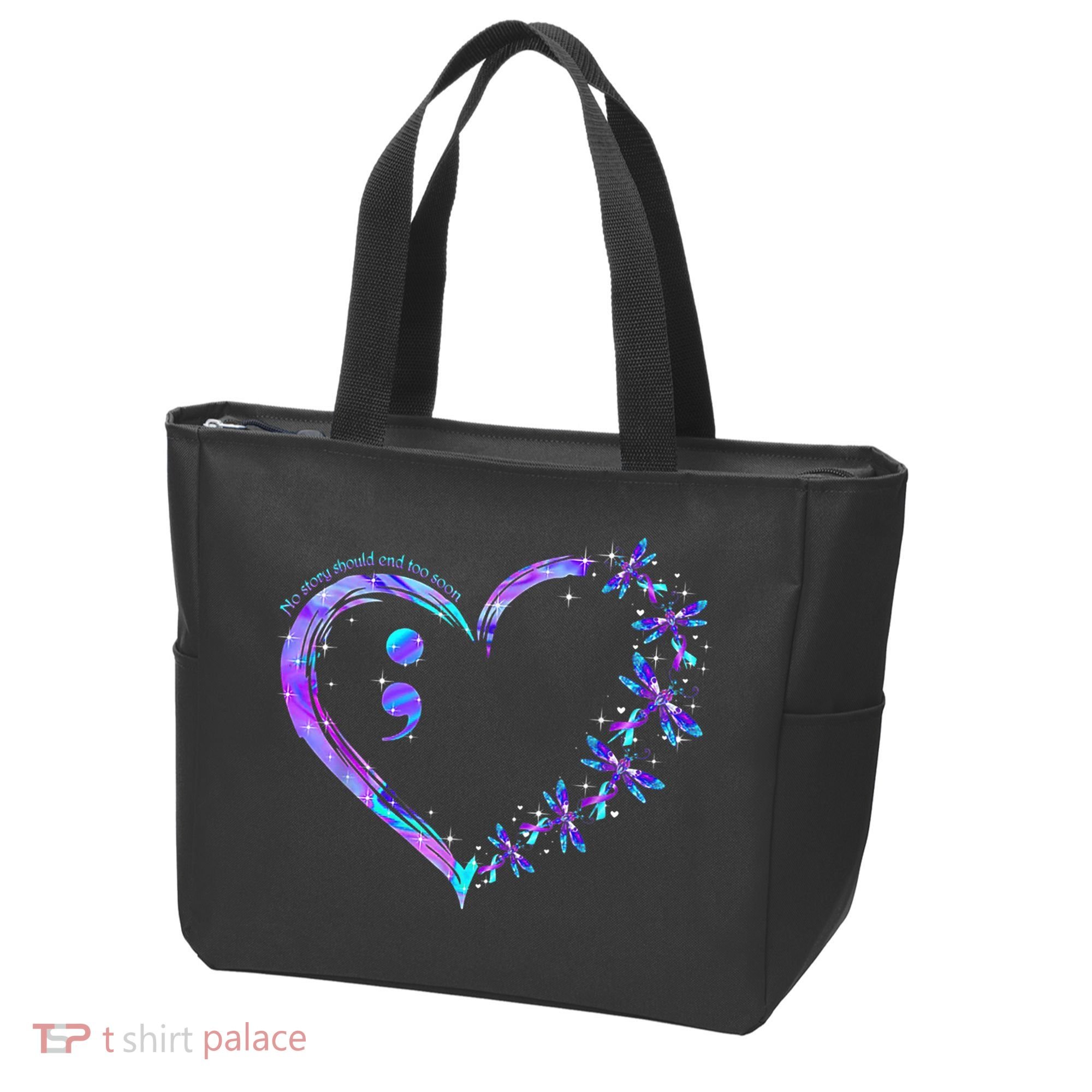 No story should end too soon Suicide Prevention Awareness Tote Bag