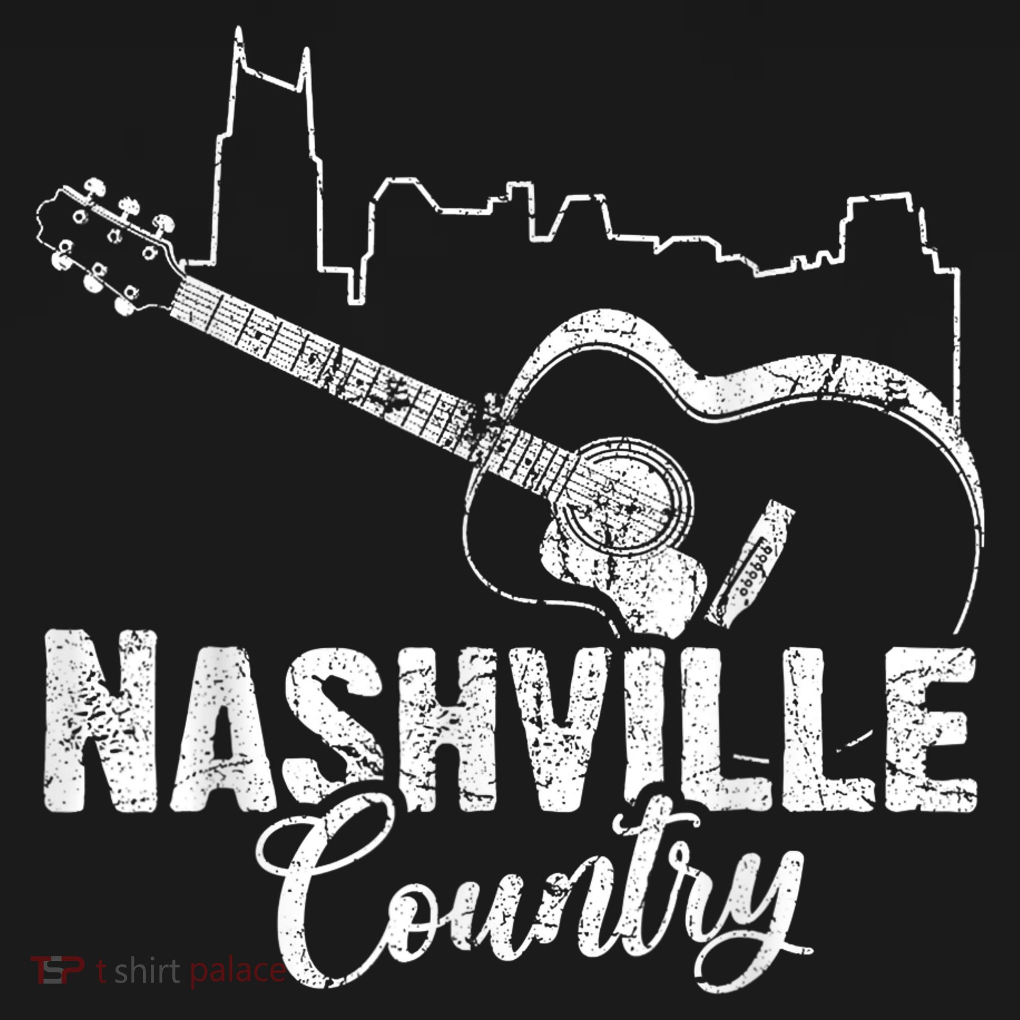 Nashville Skyline Tennessee Country Music Guitar Player Sweatshirt
