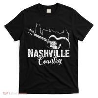 Nashville Skyline Tennessee Country Music Guitar Player T-Shirt thumb 0