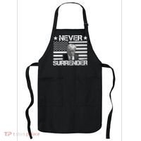 Never Surrender Trump American Flag Apron thumb 0
