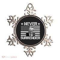 Never Surrender Trump American Flag Ornament thumb 0