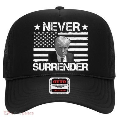 Never Surrender Trump American Flag Hat