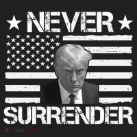 Never Surrender Trump American Flag Hat thumb 2