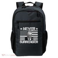 Never Surrender Trump American Flag Backpack thumb 0