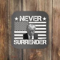 Never Surrender Trump American Flag Coaster thumb 0