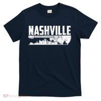 Nashville Skyline Tennessee Country Music Guitar Player T-Shirt thumb 0