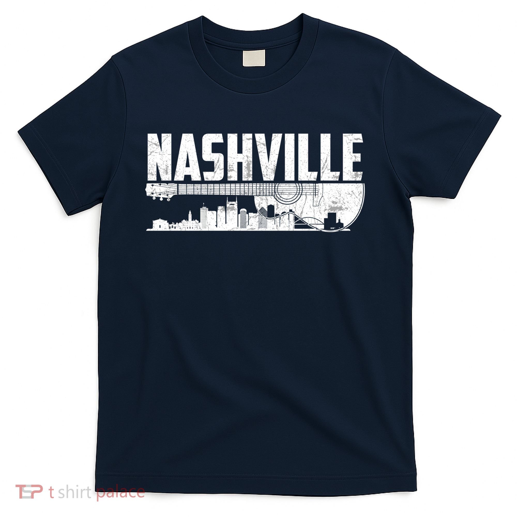 Nashville Skyline Tennessee Country Music Guitar Player T-Shirt