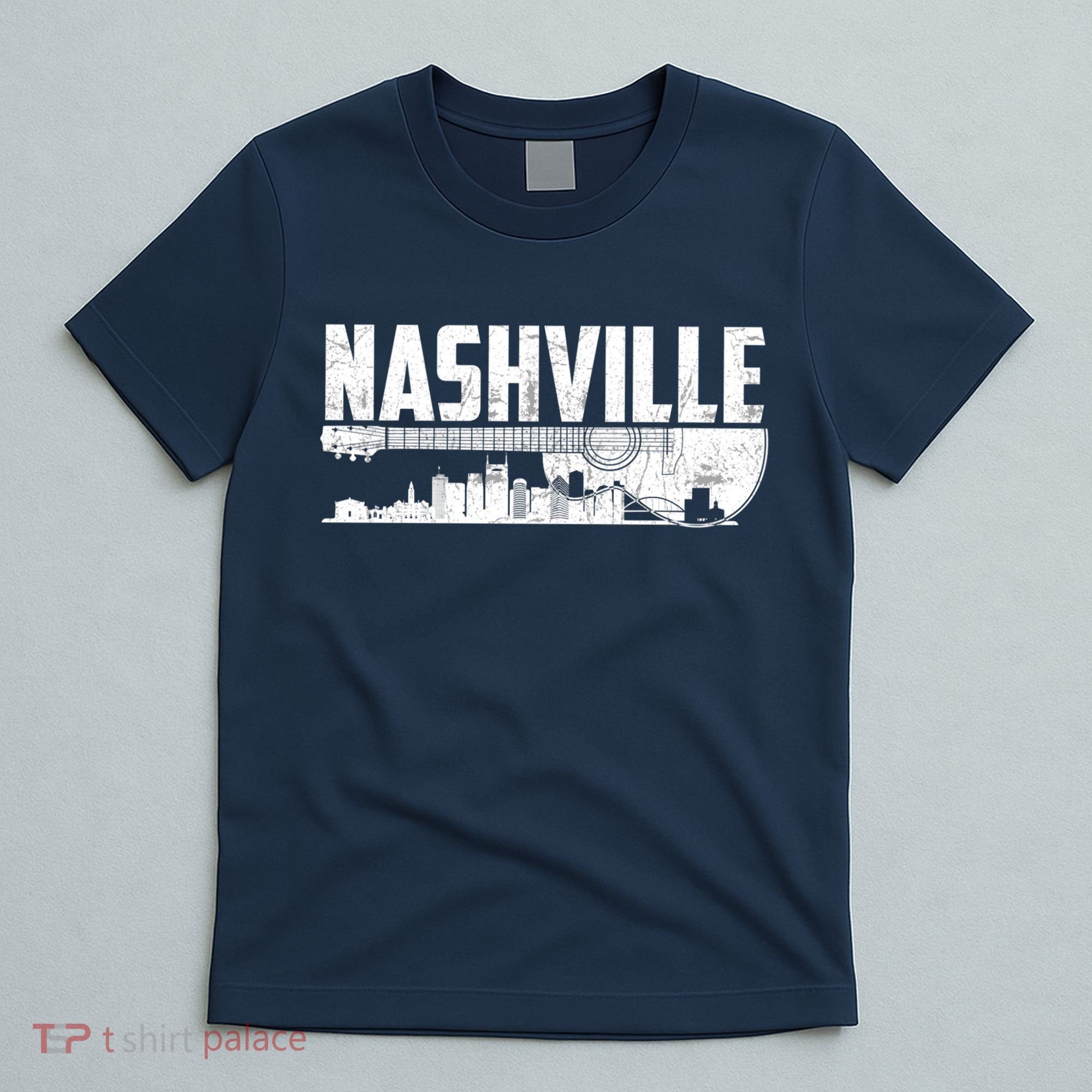 Nashville Skyline Tennessee Country Music Guitar Player T-Shirt