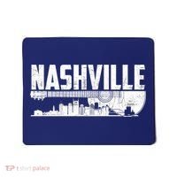Nashville Skyline Tennessee Country Music Guitar Player Mousepad thumb 0
