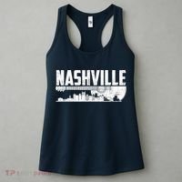 Nashville Skyline Tennessee Country Music Guitar Player Women's Tank Top thumb 3