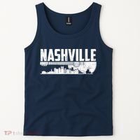 Nashville Skyline Tennessee Country Music Guitar Player Tank Top thumb 2