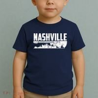 Nashville Skyline Tennessee Country Music Guitar Player Toddler T-Shirt thumb 2