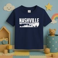 Nashville Skyline Tennessee Country Music Guitar Player Toddler T-Shirt thumb 3