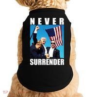 Never Surrender Trump 2024 Pennsylvania Rally Shooting Doggie Tank thumb 0