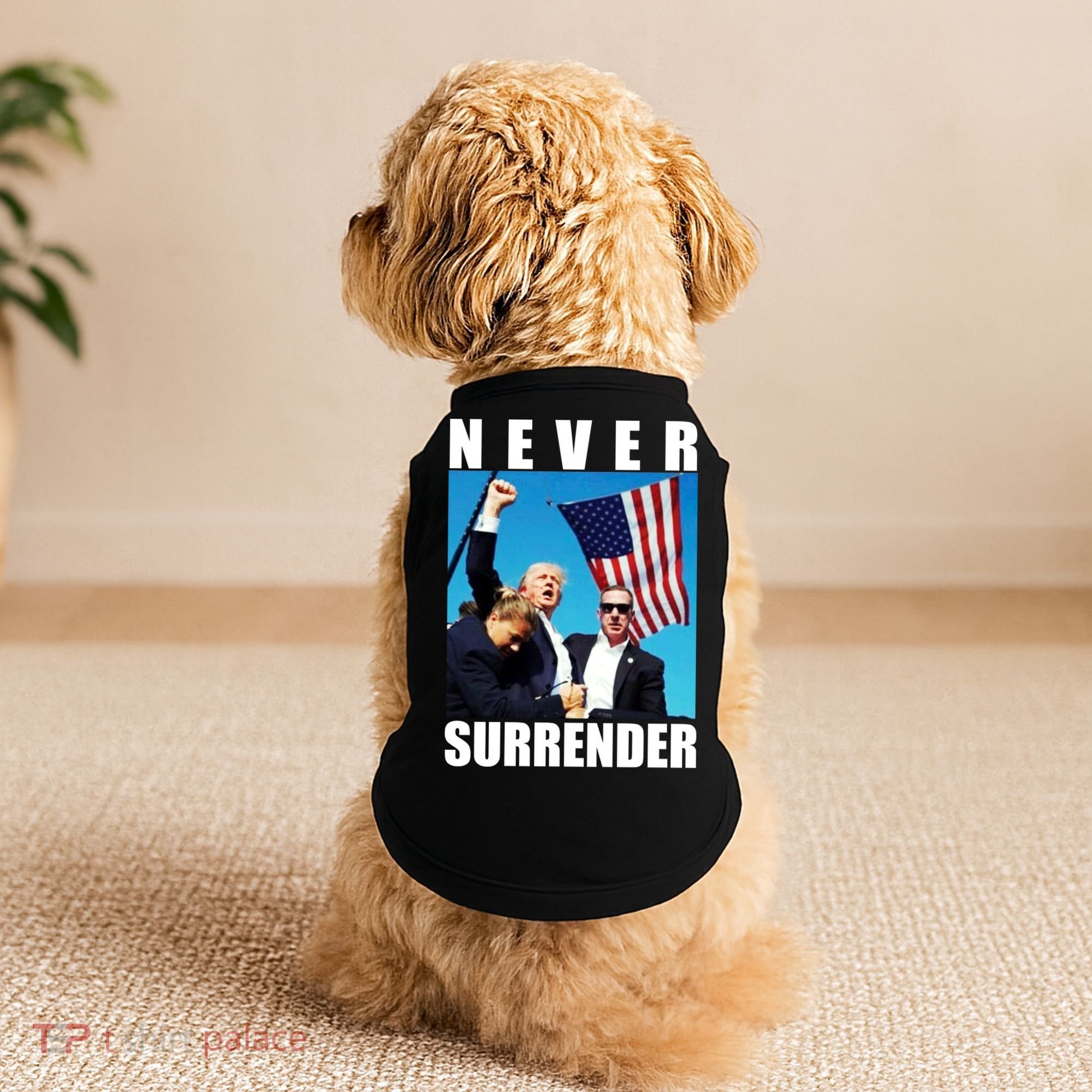 Never Surrender Trump 2024 Pennsylvania Rally Shooting Doggie Tank