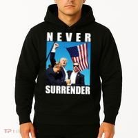 Never Surrender Trump 2024 Pennsylvania Rally Shooting Hoodie thumb 2
