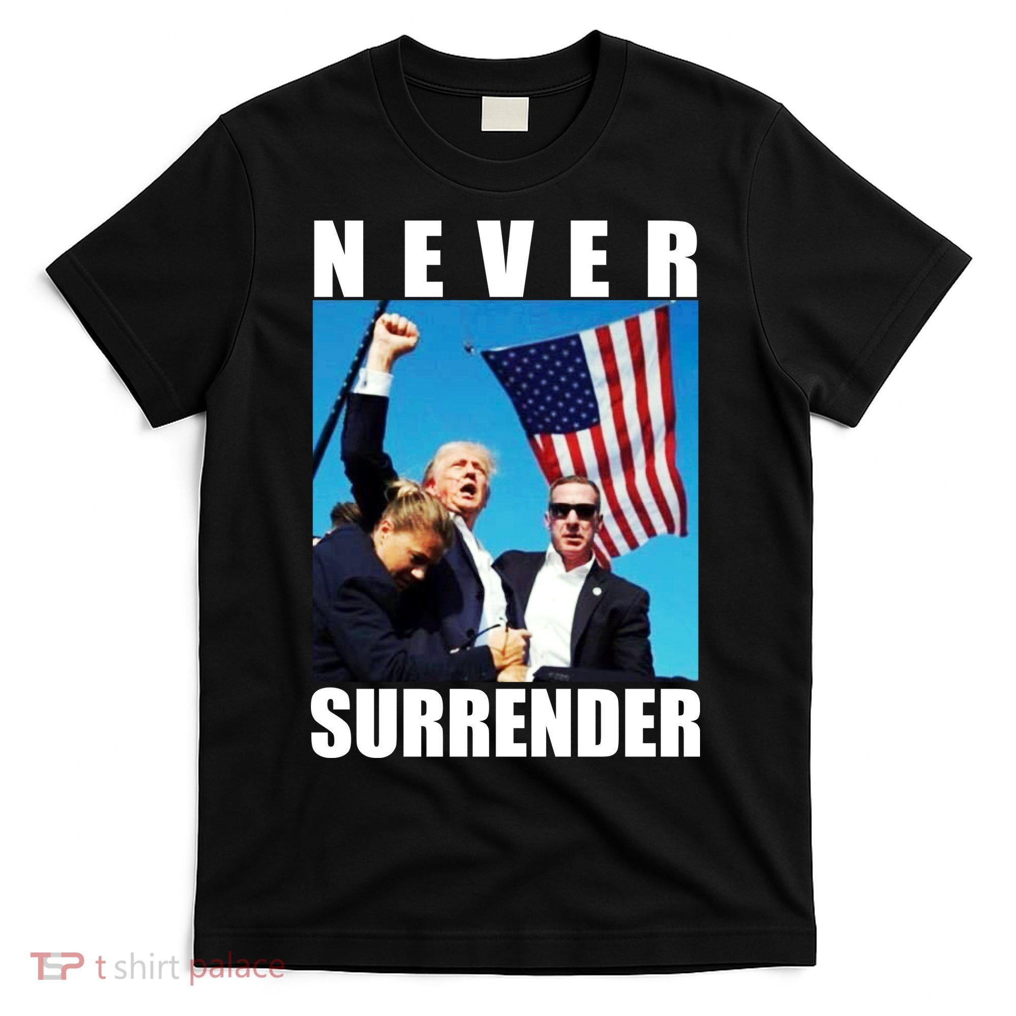 Never Surrender Trump 2024 Pennsylvania Rally Shooting T-Shirt