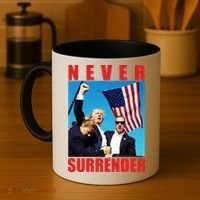 Never Surrender Trump 2024 Pennsylvania Rally Shooting Coffee Mug thumb 4