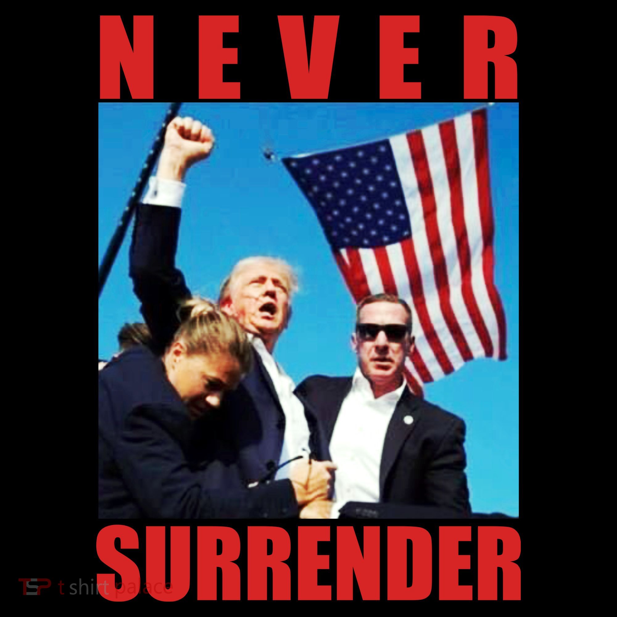 Never Surrender Trump 2024 Pennsylvania Rally Shooting Coffee Mug