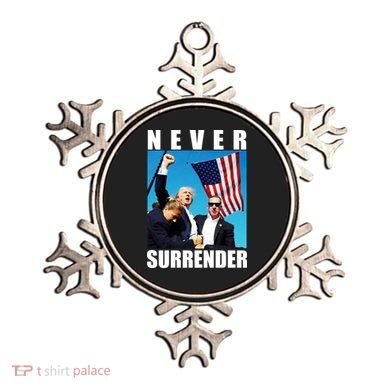 Never Surrender Trump 2024 Pennsylvania Rally Shooting Ornament