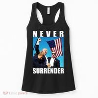 Never Surrender Trump 2024 Pennsylvania Rally Shooting Women's Tank Top thumb 0