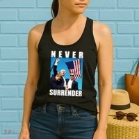 Never Surrender Trump 2024 Pennsylvania Rally Shooting Women's Tank Top thumb 2