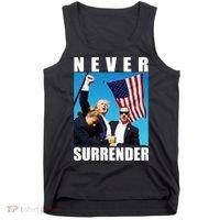 Never Surrender Trump 2024 Pennsylvania Rally Shooting Tank Top thumb 0