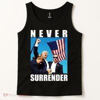 Never Surrender Trump 2024 Pennsylvania Rally Shooting Tank Top thumb 2